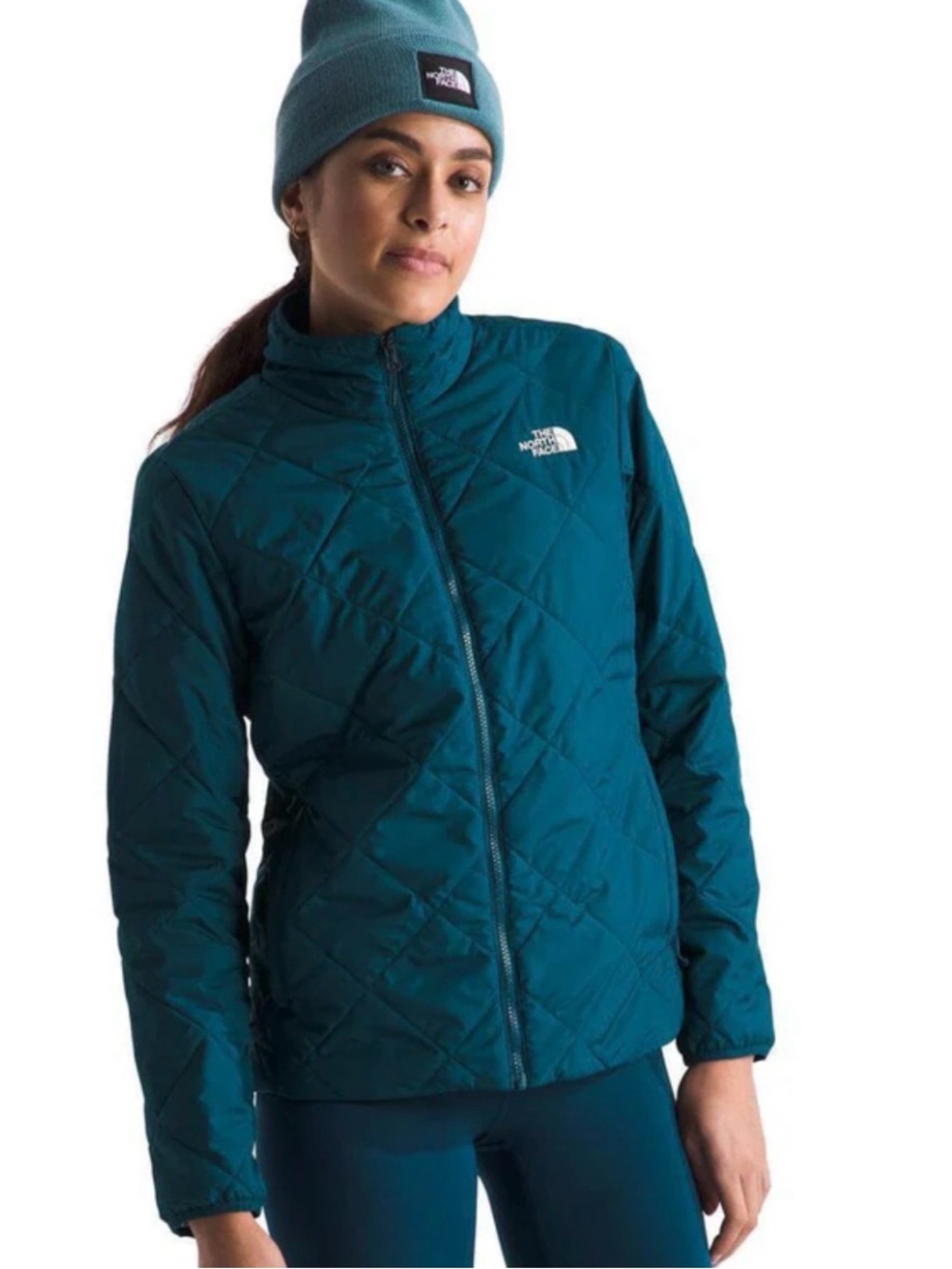 The North Face Teal Quilted Insulated Puffer Jacket